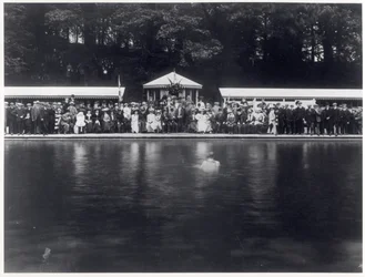 Official Opening of the Roundhay Park Open Air Swimming Pool, Leeds, 29th July 1907